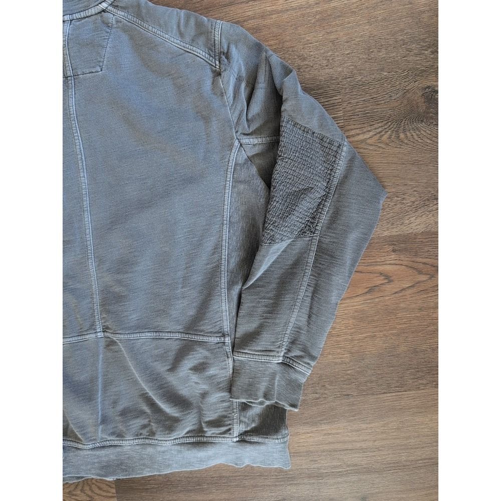 Calvin Klein Full Zip Mock Neck Jersey Jacket Gray Tag Large Fit Medium Y2k Vtg - Picture 12 of 16